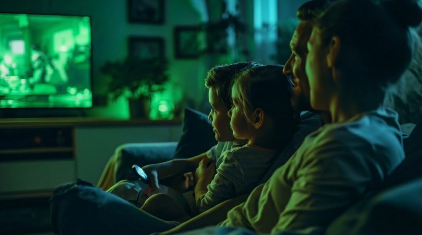 Family watching SoraScreen